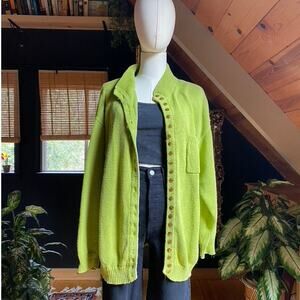 Vintage Green Cardigan Knit